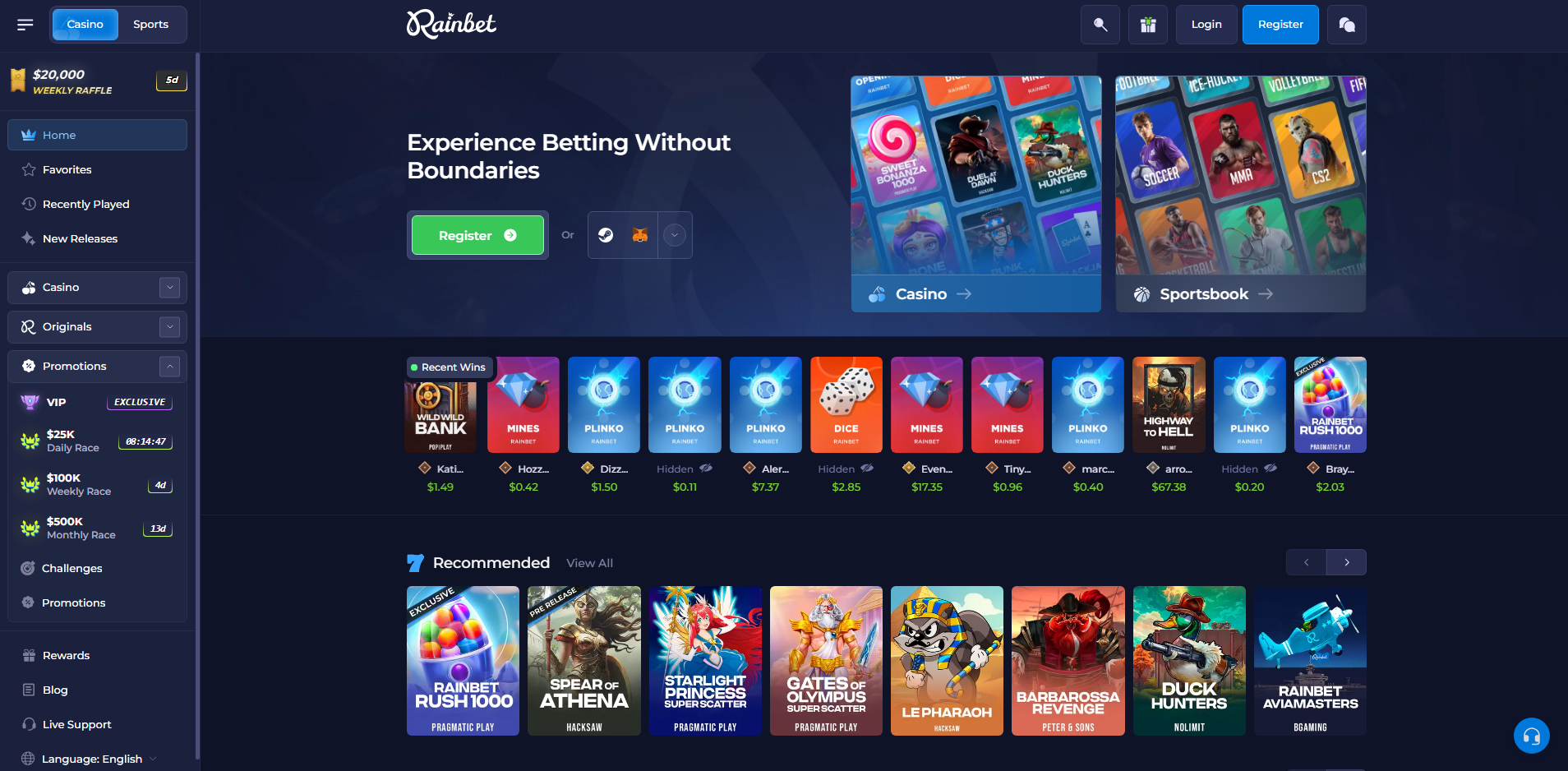 Rainbet Screenshot
